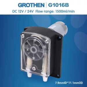 GROTHEN G3000 Peristaltic Pump Dosing Pump 12V 24V DC, High Flowrate for Aquarium Lab Analytical